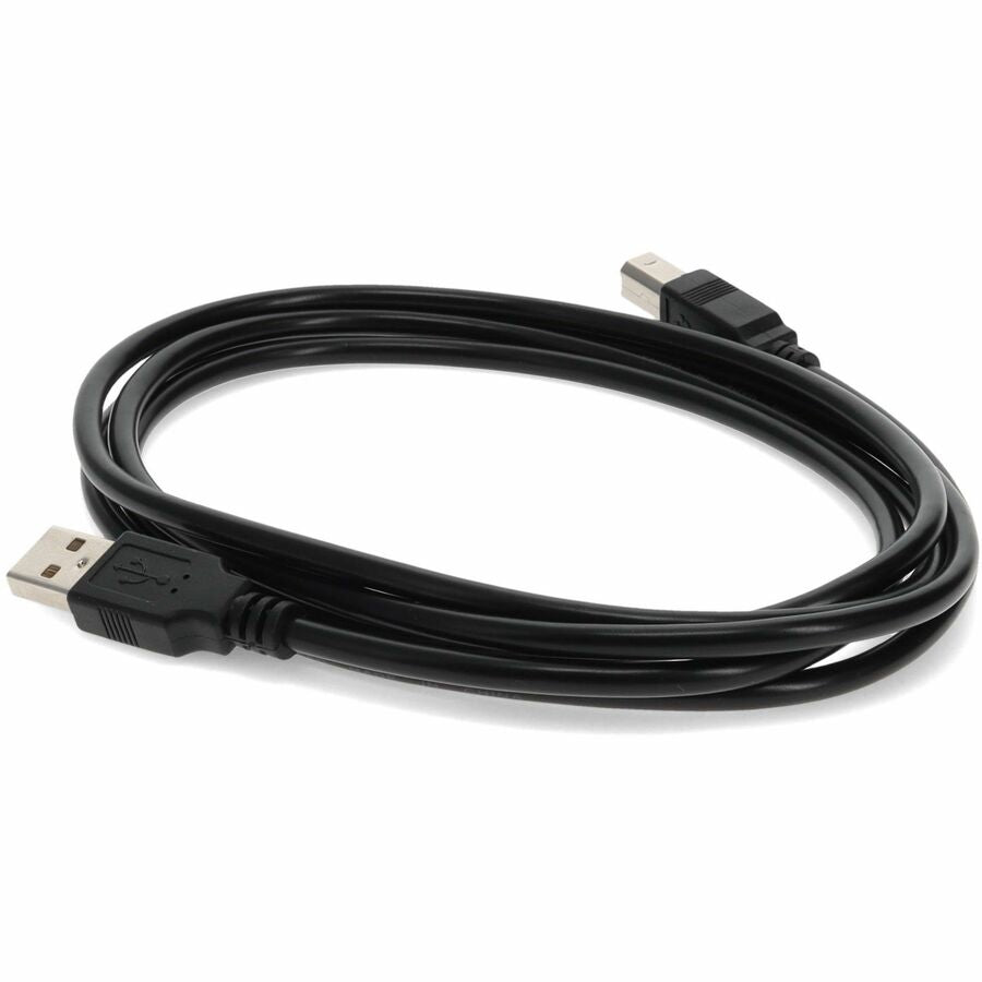 AddOn 10ft USB 2.0 (A) Male to USB 2.0 (B) Male Black Cable