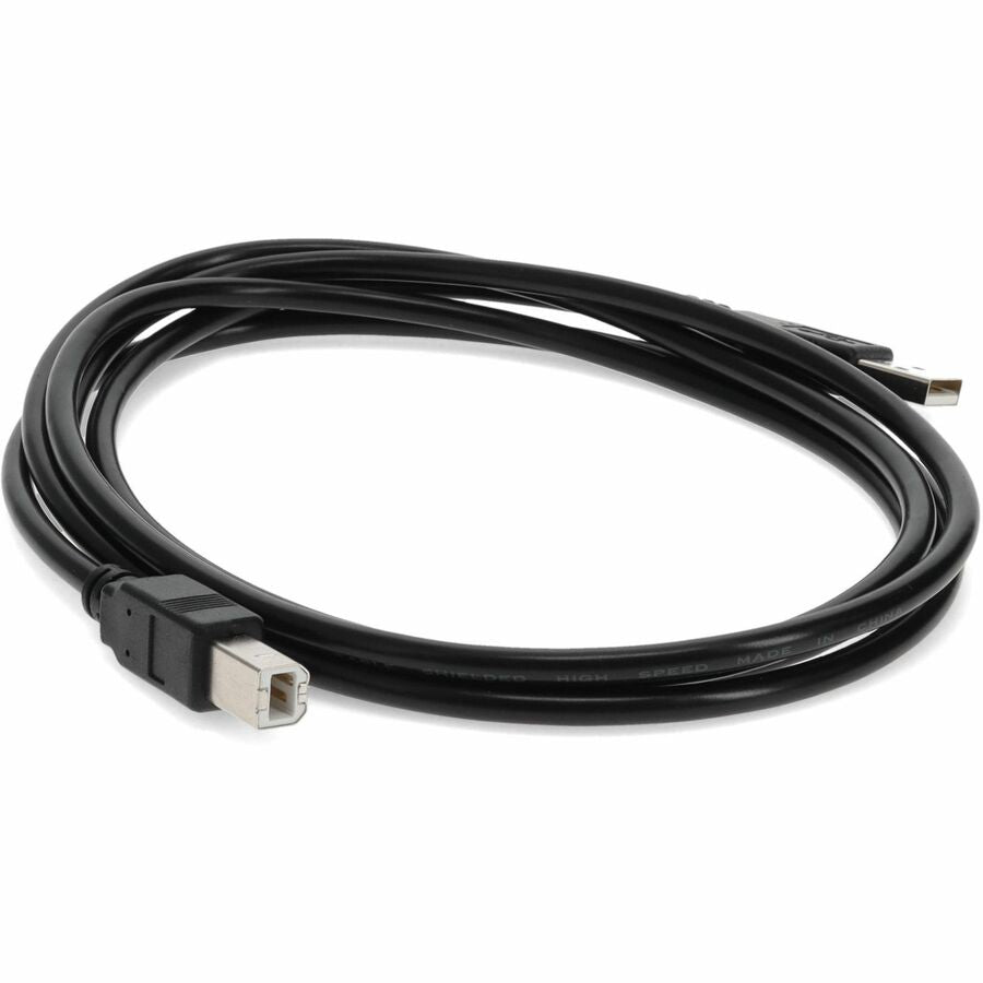 AddOn 10ft USB 2.0 (A) Male to USB 2.0 (B) Male Black Cable