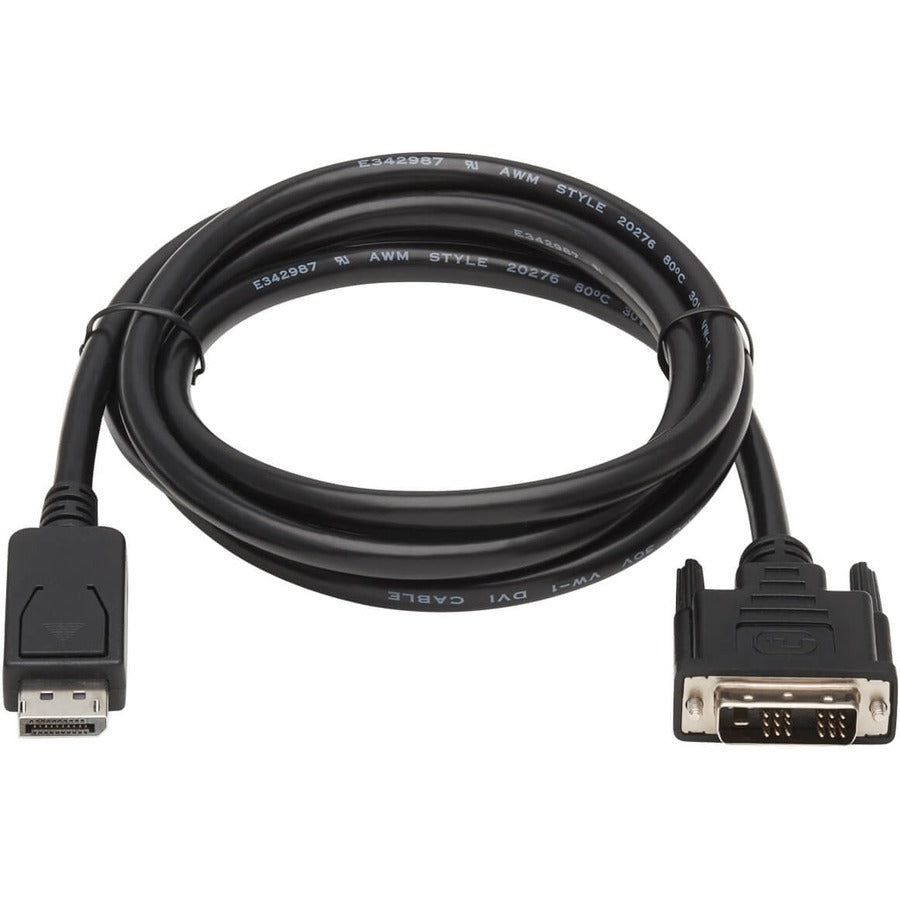 Eaton Tripp Lite Series DisplayPort to DVI Adapter Cable (DP with Latches to DVI-D Single Link M/M), 6 ft. (1.8 m)