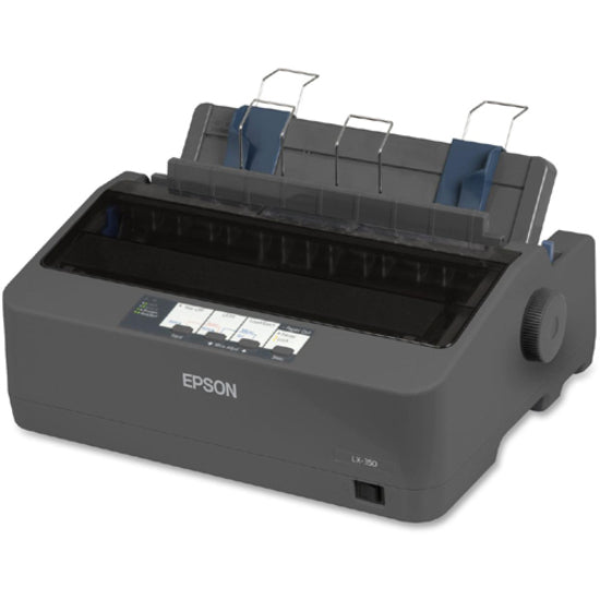 Epson LX-350 9-pin Dot Matrix Printer - Monochrome - Energy Star - Black