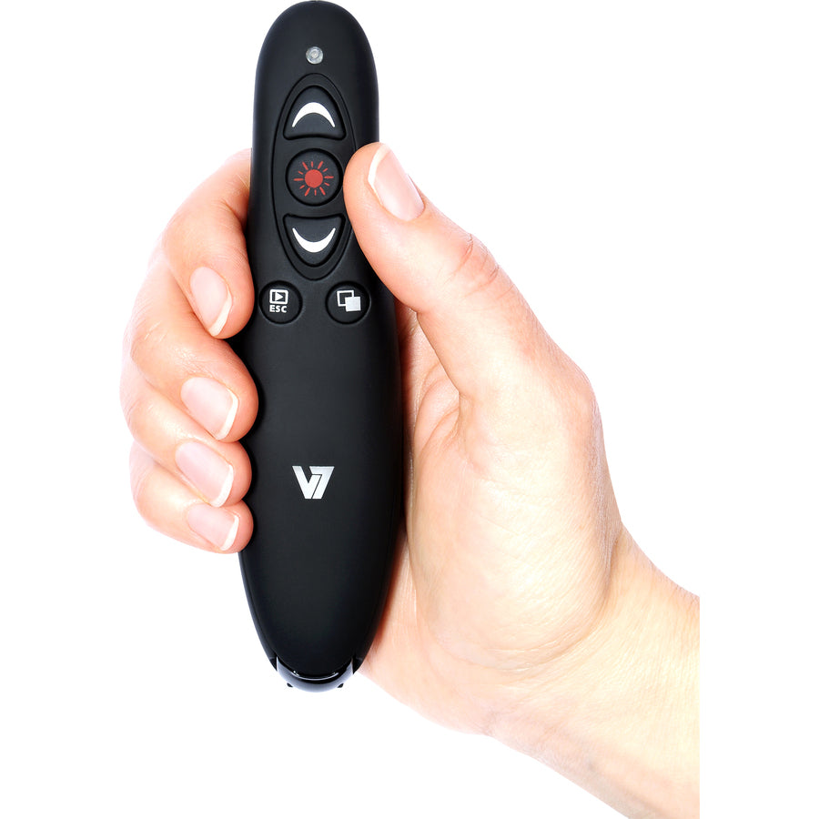 V7 Professional Wireless Presenter with Laser Pointer and microSD Card Reader