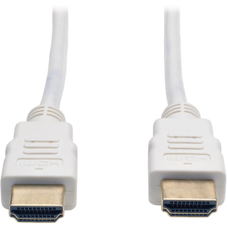 Eaton Tripp Lite Series High-Speed HDMI Cable (M/M) - 4K, Gripping Connectors, White, 3 ft. (0.9 m)