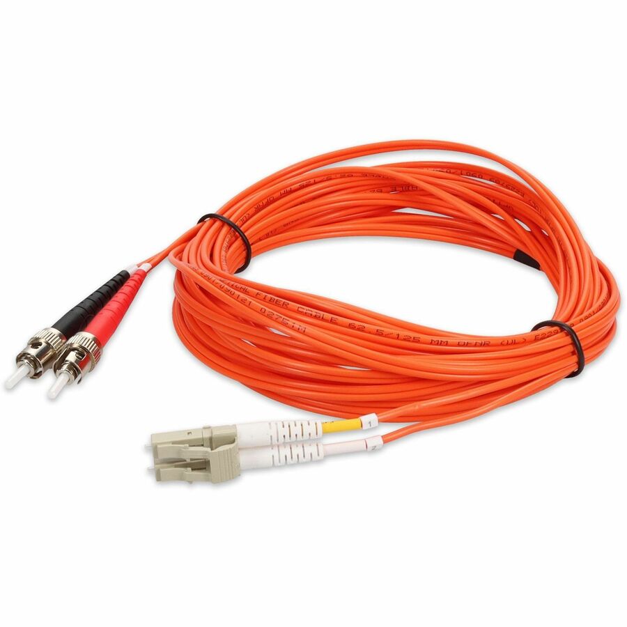 AddOn 2m LC (Male) to ST (Male) Orange OM1 Duplex Fiber OFNR (Riser-Rated) Patch Cable