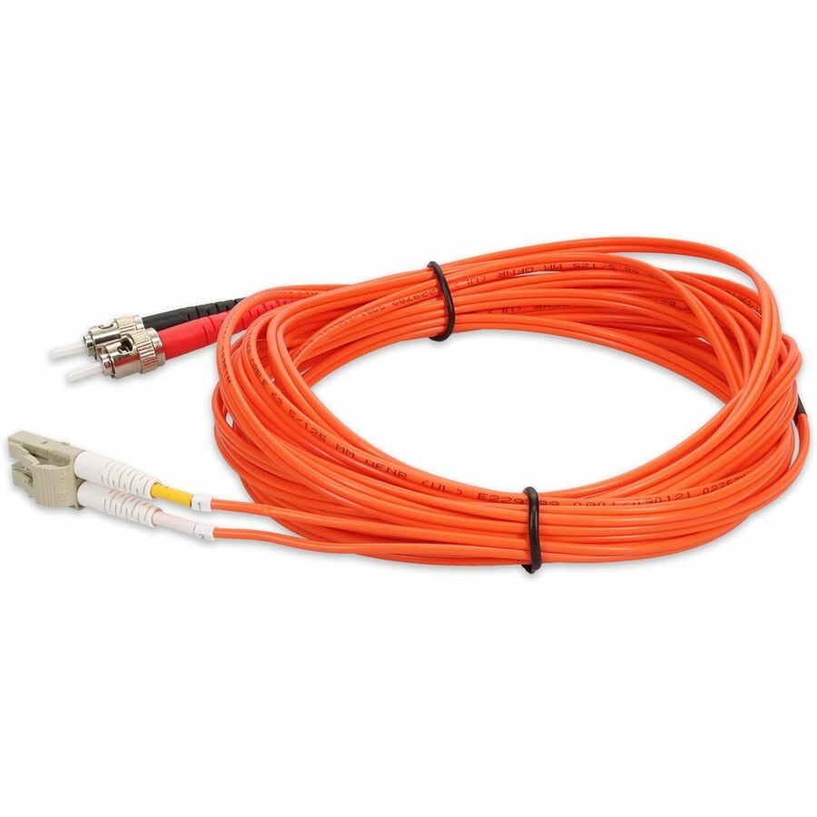 AddOn 2m LC (Male) to ST (Male) Orange OM1 Duplex Fiber OFNR (Riser-Rated) Patch Cable