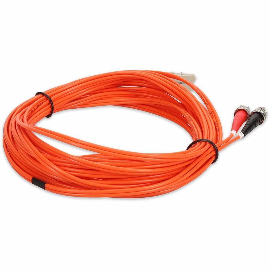 AddOn 2m LC (Male) to ST (Male) Orange OM1 Duplex Fiber OFNR (Riser-Rated) Patch Cable