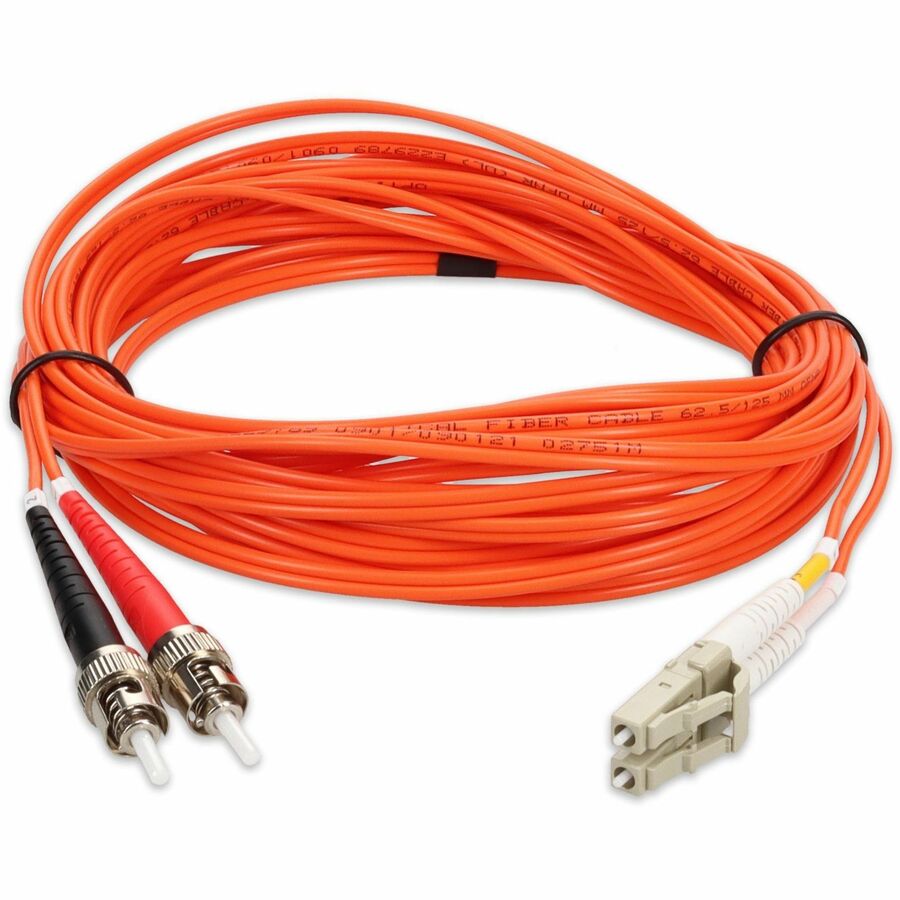 AddOn 2m LC (Male) to ST (Male) Orange OM1 Duplex Fiber OFNR (Riser-Rated) Patch Cable