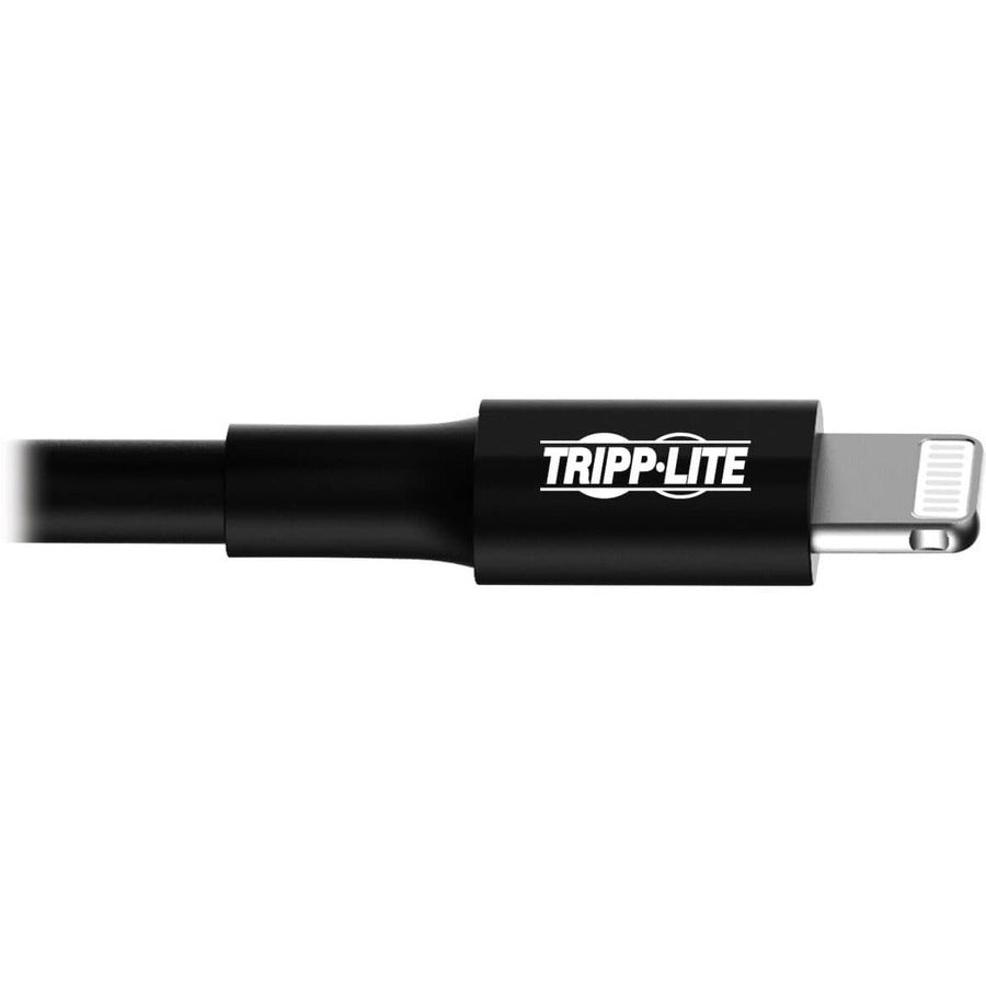 Eaton Tripp Lite Series USB-A to Lightning Sync/Charge Cable (M/M) - MFi Certified, Black, 10 ft. (3 m)