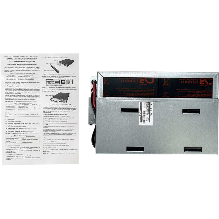 Vertiv Liebert Hot-Swap Internal 9 Ah, 48V Lead-Acid Battery for Liebert GXT4 UPS systems from 1500-2000VA