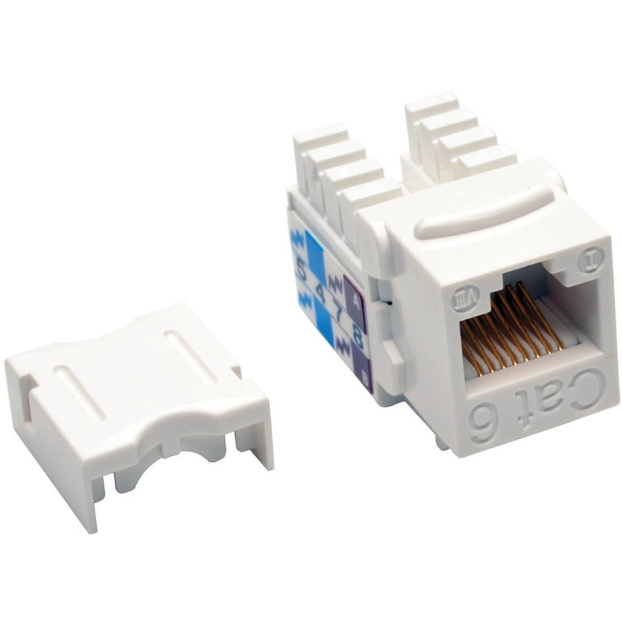 Eaton Tripp Lite Series Cat6/Cat5e 110 Style Punch Down Keystone Jack - White, 25-Pack, TAA