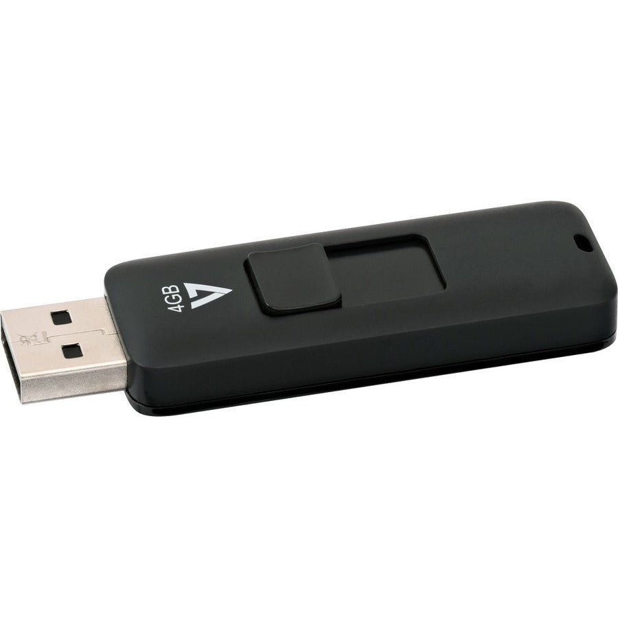 V7 4GB USB 2.0 Flash Drive - With Retractable USB connector