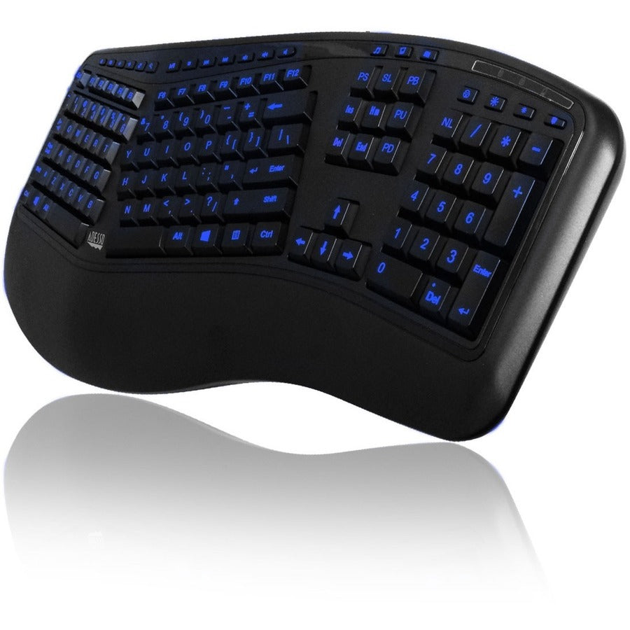 Adesso Color Illuminated Ergonomic Keyboard