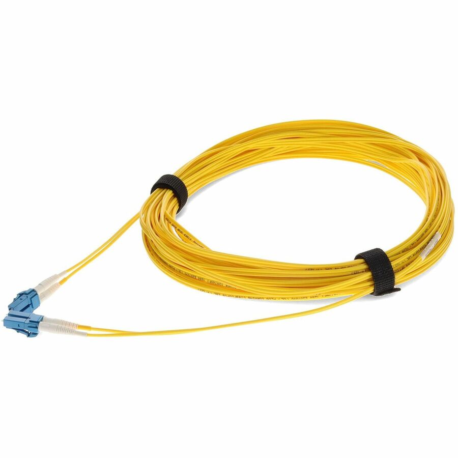 AddOn 15m LC (Male) to LC (Male) Yellow OS2 Duplex Fiber OFNR (Riser-Rated) Patch Cable