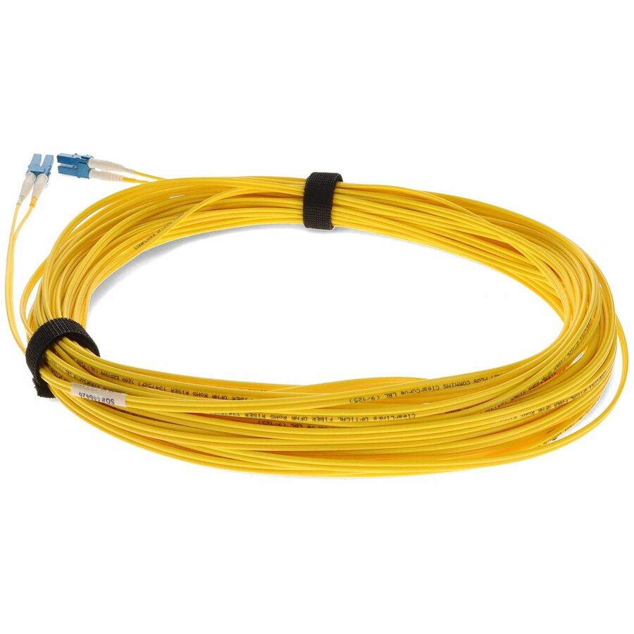 AddOn 15m LC (Male) to LC (Male) Yellow OS2 Duplex Fiber OFNR (Riser-Rated) Patch Cable