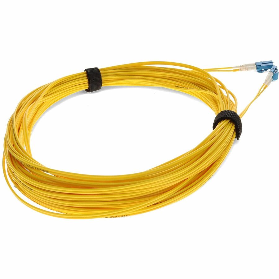 AddOn 15m LC (Male) to LC (Male) Yellow OS2 Duplex Fiber OFNR (Riser-Rated) Patch Cable