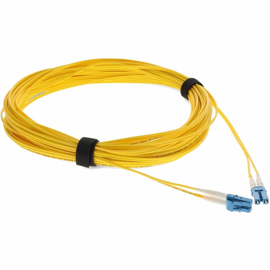 AddOn 15m LC (Male) to LC (Male) Yellow OS2 Duplex Fiber OFNR (Riser-Rated) Patch Cable