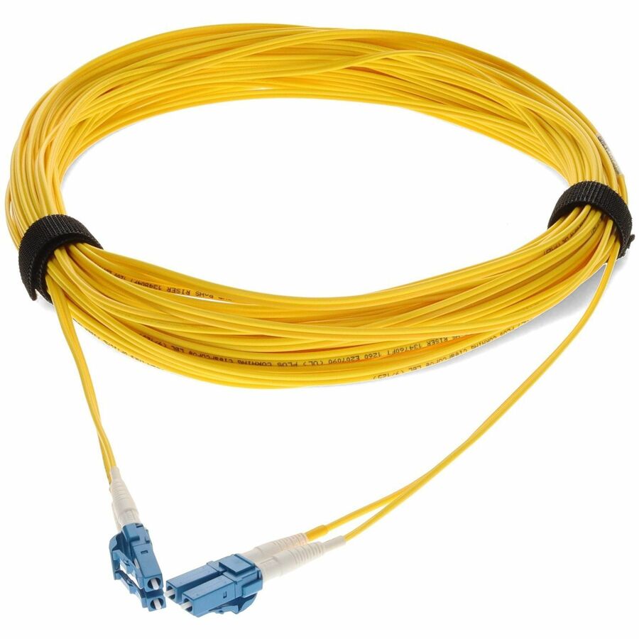 AddOn 15m LC (Male) to LC (Male) Yellow OS2 Duplex Fiber OFNR (Riser-Rated) Patch Cable