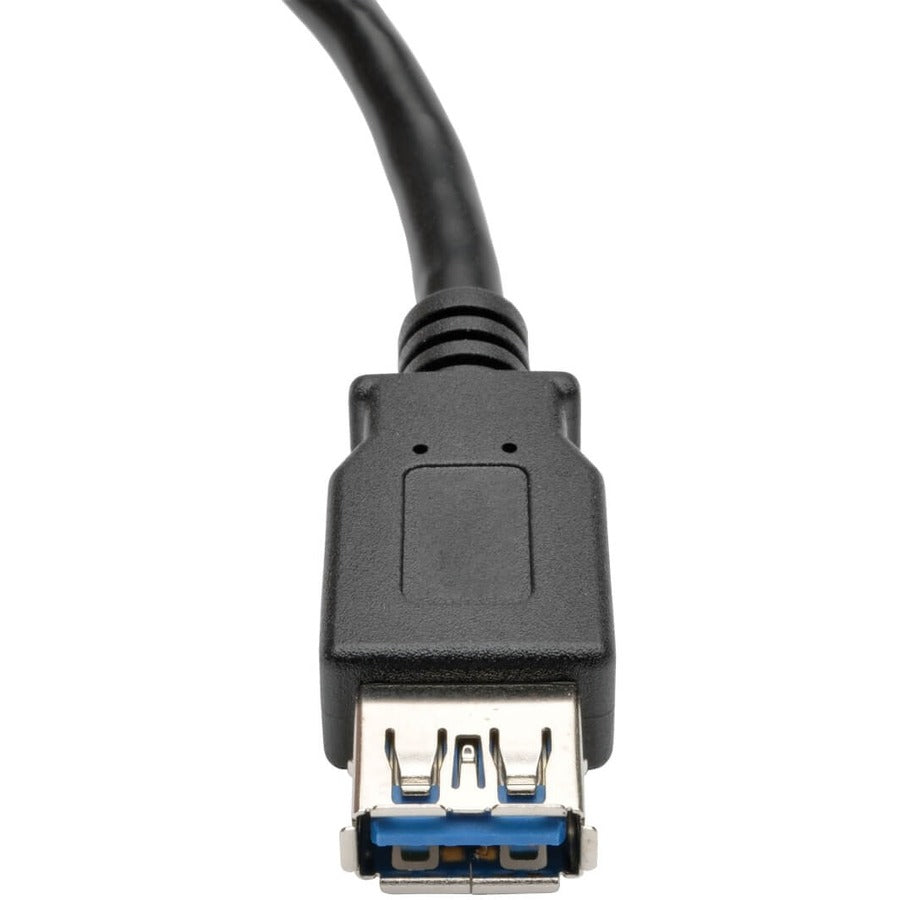 Eaton Tripp Lite Series USB 3.0 SuperSpeed Extension Cable (A M/F), Black, 6-in. (15.24 cm)