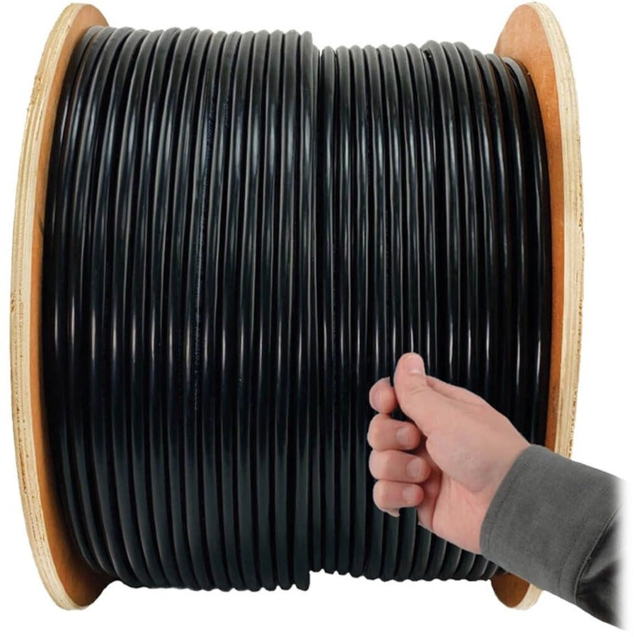 Eaton Tripp Lite Series Cat6 Gigabit Solid Core UTP PVC Bulk Ethernet Cable, Black, 1000 ft. (304.8 m), TAA