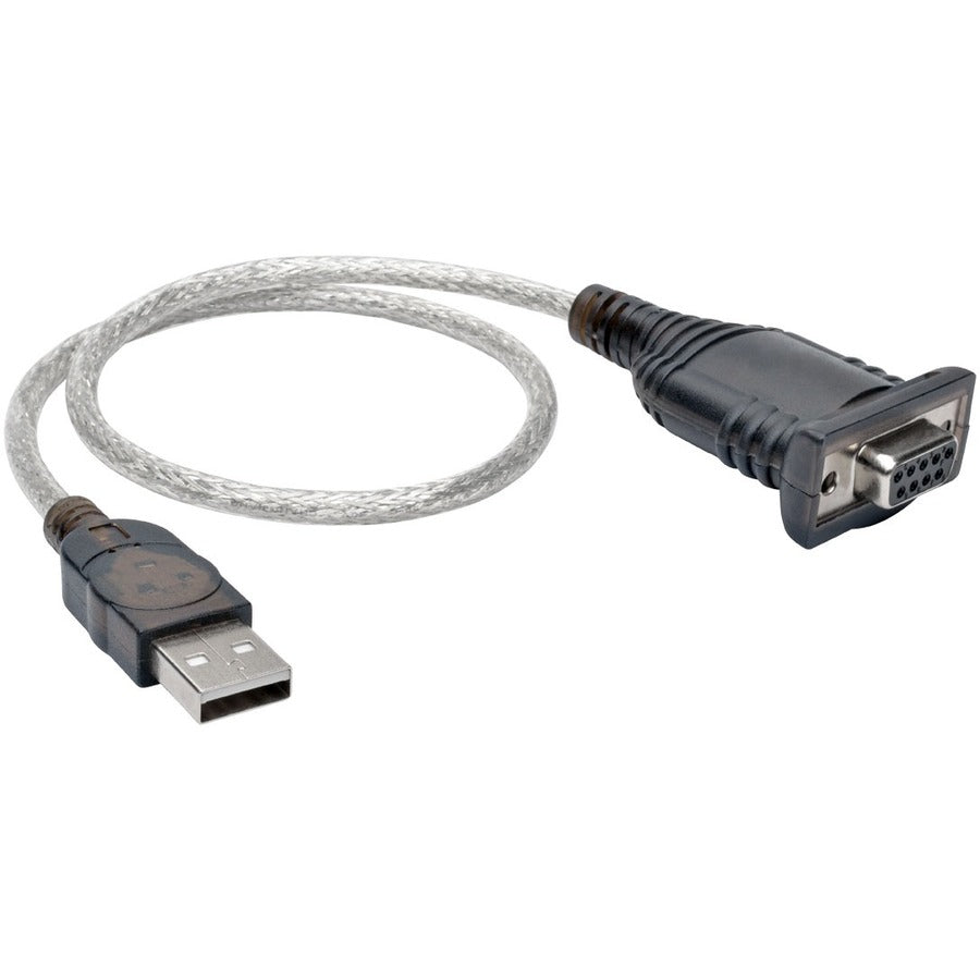 Eaton Tripp Lite Series USB to Null Modem Serial FTDI Adapter Cable with COM Retention (USB-A to DB9 M/F), 18-in. (45.72 cm)