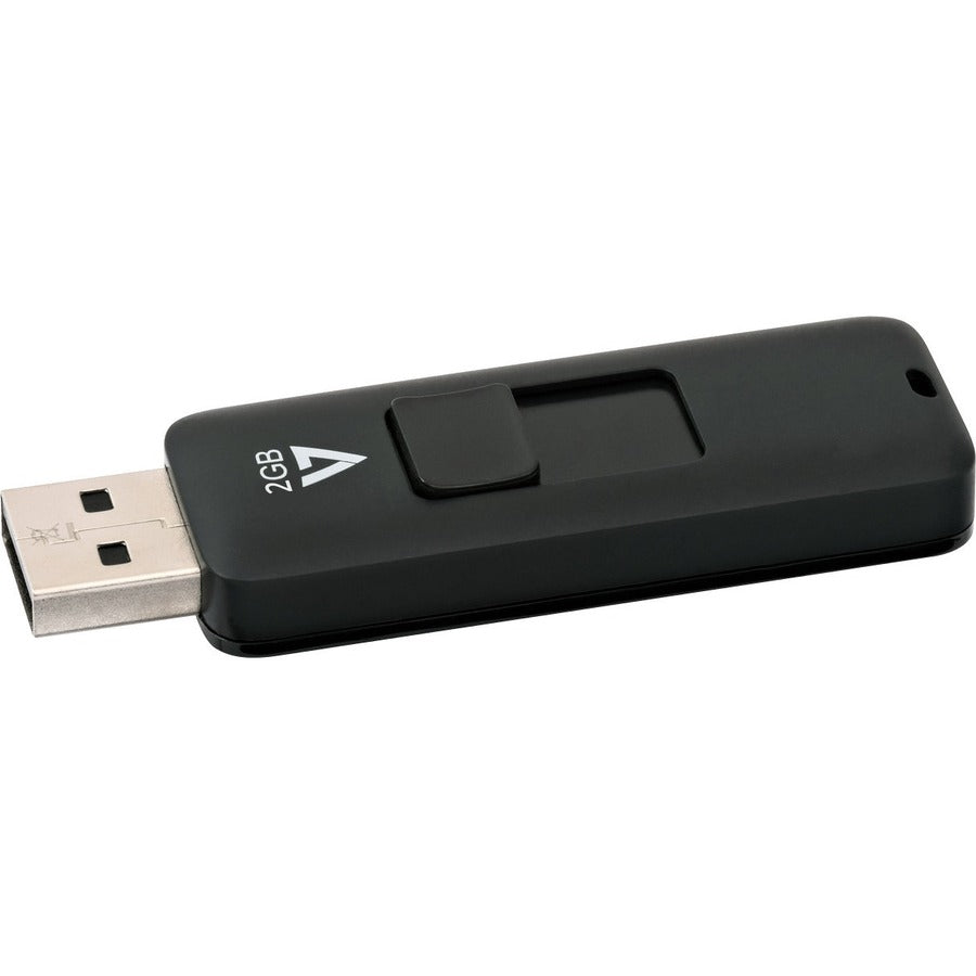 V7 2GB USB 2.0 Flash Drive - With Retractable USB connector