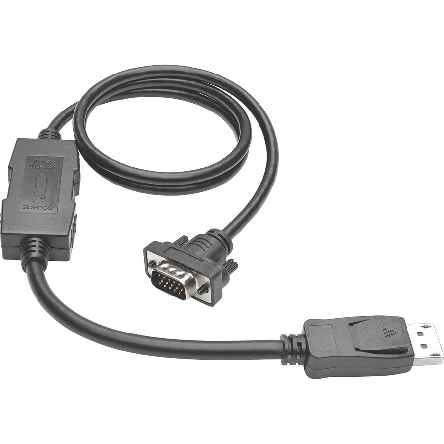 Eaton Tripp Lite Series DisplayPort 1.2 to VGA Active Adapter Cable (DP with Latches to HD15 M/M), 3 ft. (0.9 m), TAA