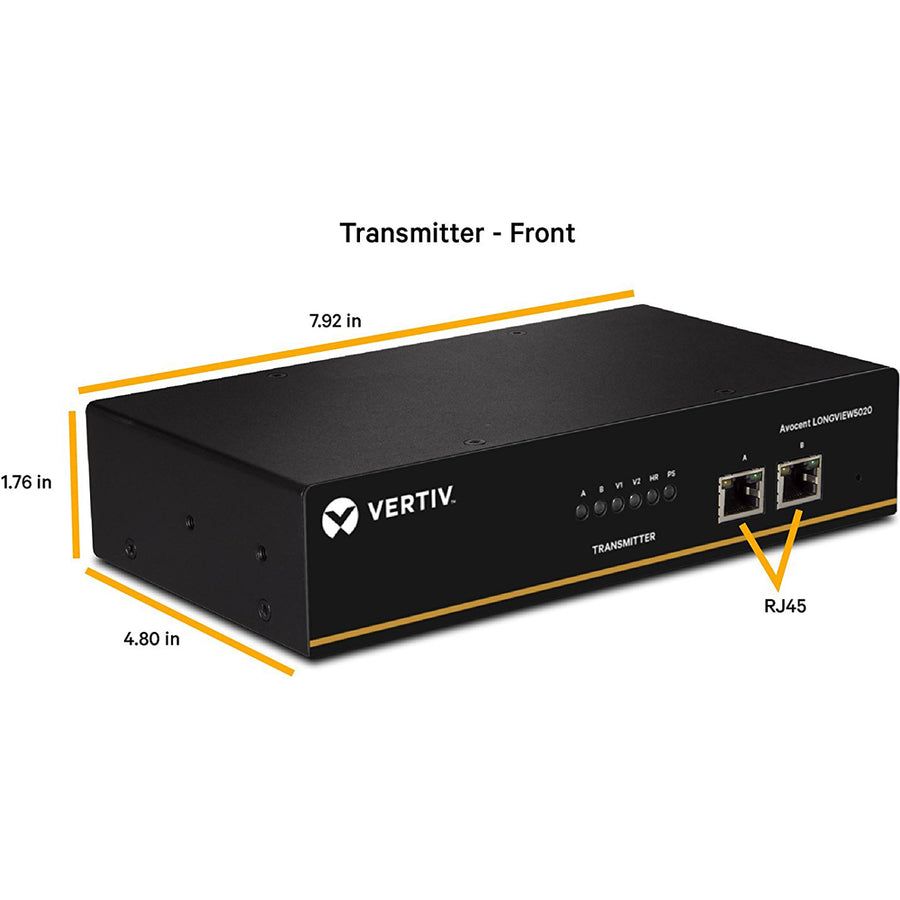 Vertiv Avocent LongView - Dual Monitor, USB, Audio, CATx up to 100m / 330ft