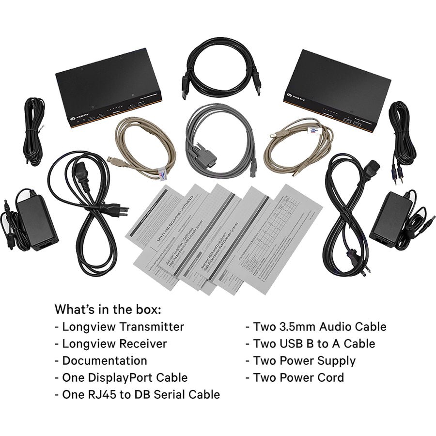 Vertiv Avocent LongView - Dual Monitor, USB, Audio, CATx up to 100m / 330ft