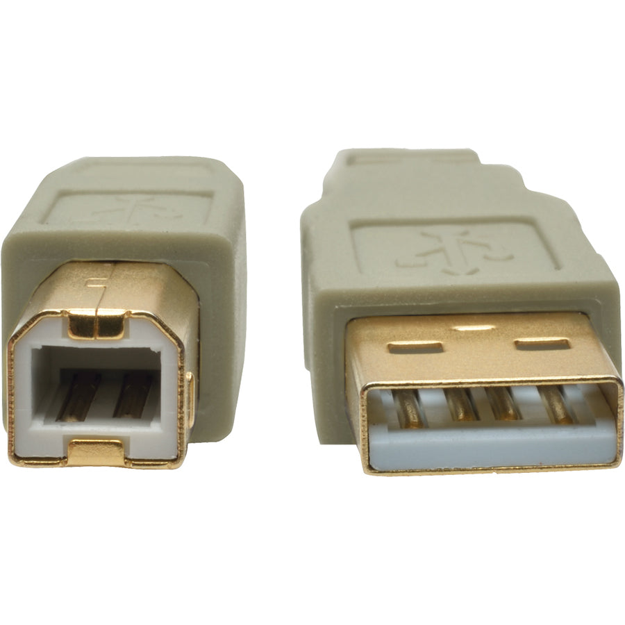 Eaton Tripp Lite Series USB 2.0 A to B Cable (M/M), Beige, 10 ft. (3.05 m)