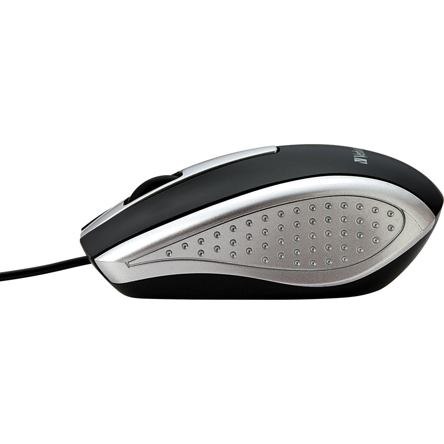 Verbatim Corded Notebook Optical Mouse - Silver