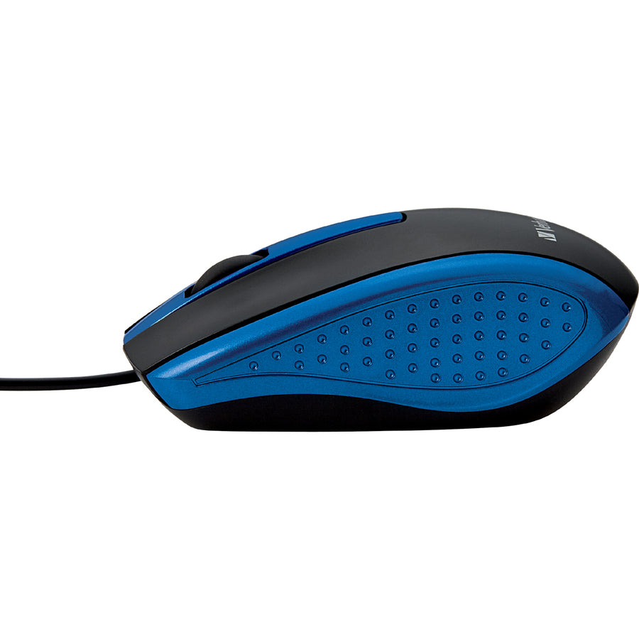 Verbatim Corded Notebook Optical Mouse - Blue