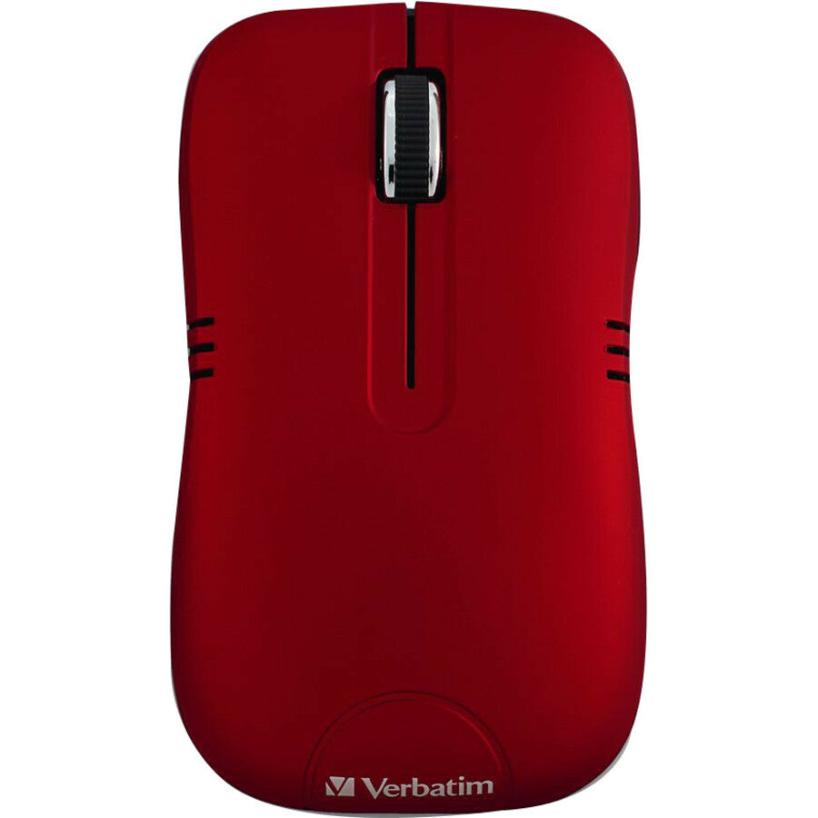 Verbatim Wireless Notebook Optical Mouse, Commuter Series - Matte Red