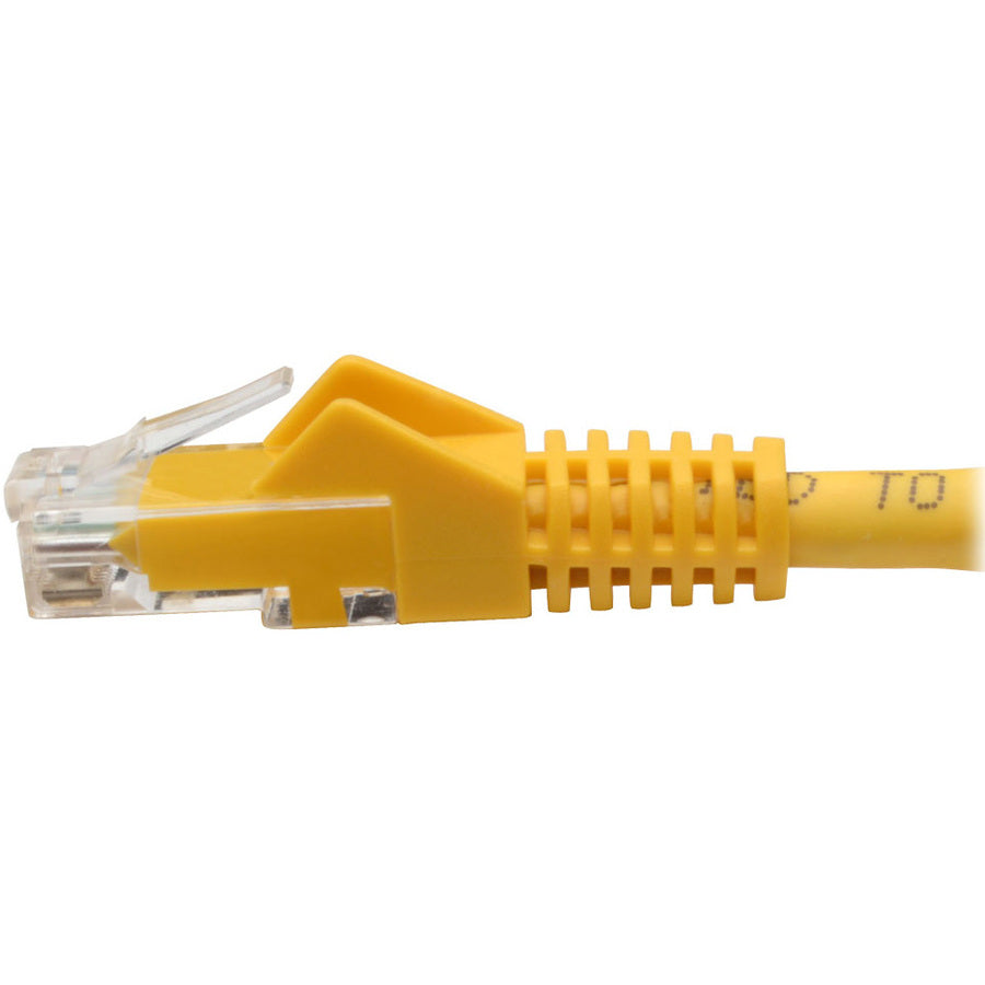 Eaton Tripp Lite Series Cat6 Gigabit Snagless Molded (UTP) Ethernet Cable (RJ45 M/M), PoE, Yellow, 6-in. (15.24 cm)