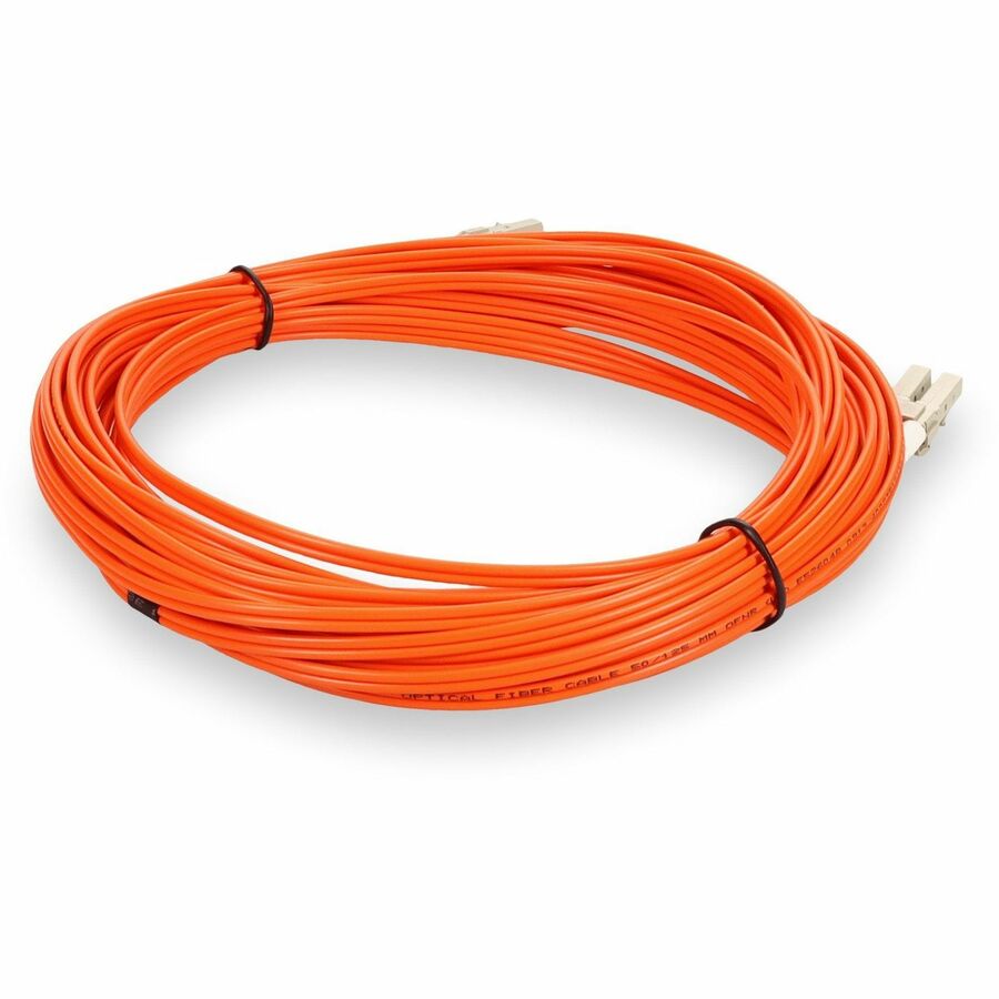 AddOn 1m LC (Male) to LC (Male) Orange OM2 Duplex Fiber OFNR (Riser-Rated) Patch Cable