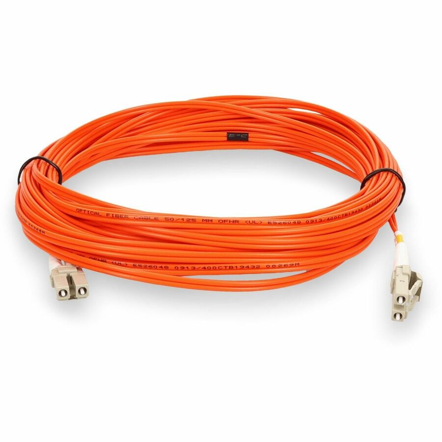 AddOn 1m LC (Male) to LC (Male) Orange OM2 Duplex Fiber OFNR (Riser-Rated) Patch Cable