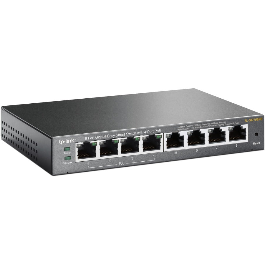 TP-Link TL-SG108PE - 8-Port Gigabit Easy Smart Switch with 4-Port PoE