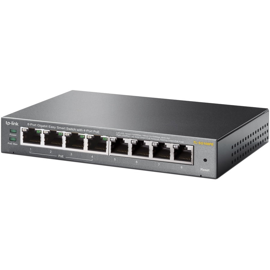 TP-Link TL-SG108PE - 8-Port Gigabit Easy Smart Switch with 4-Port PoE