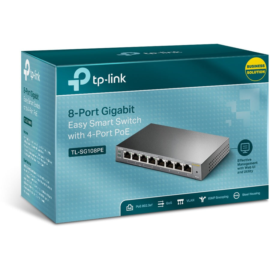 TP-Link TL-SG108PE - 8-Port Gigabit Easy Smart Switch with 4-Port PoE