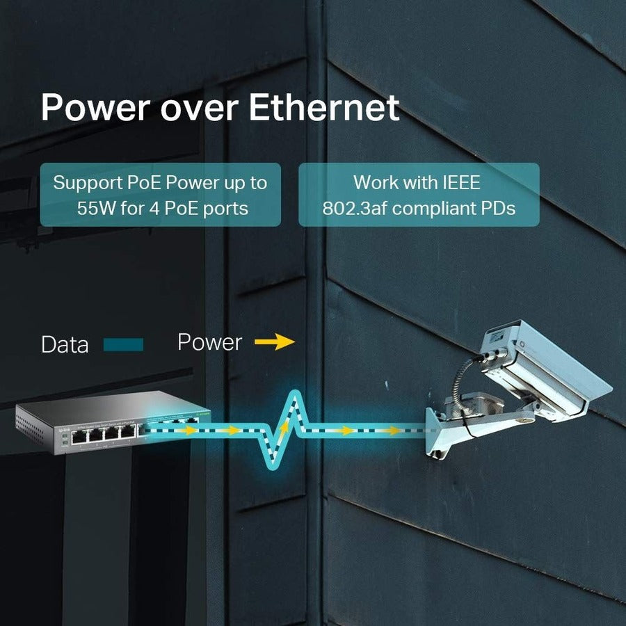 TP-Link TL-SG108PE - 8-Port Gigabit Easy Smart Switch with 4-Port PoE