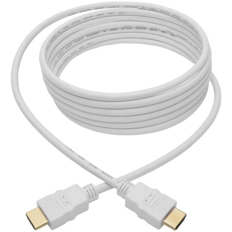 Eaton Tripp Lite Series High-Speed HDMI Cable (M/M) - 4K, Gripping Connectors, White, 10 ft. (3.1 m)