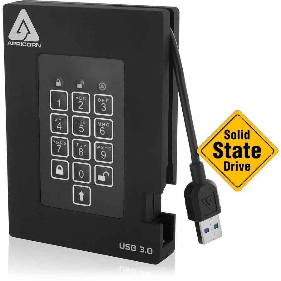 Apricorn Aegis Padlock Fortress A25-3PL256-S4000F 4 TB Solid State Drive - External