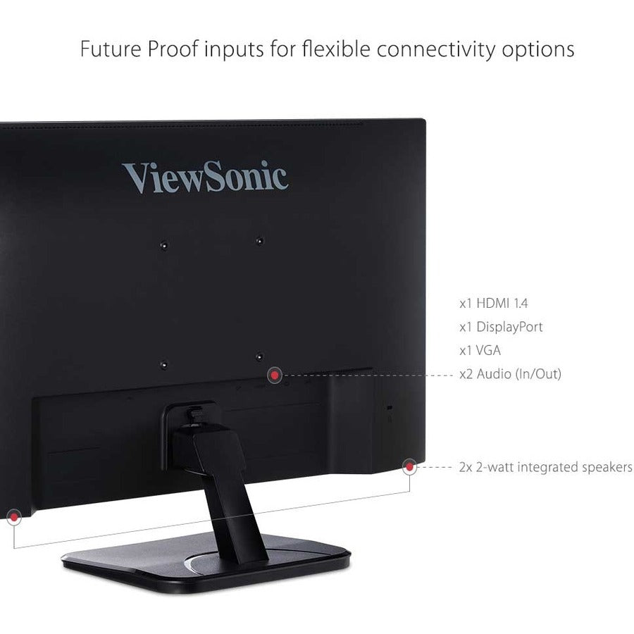 ViewSonic VA2756-MHD 27 Inch IPS 1080p Monitor with 100Hz, FreeSync, HDMI, DisplayPort and VGA Inputs for Home and Office