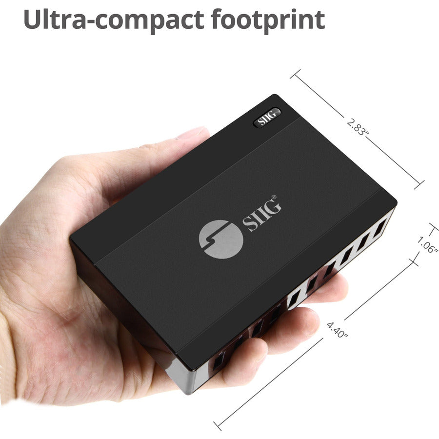 SIIG 60W 10-Port USB Charger