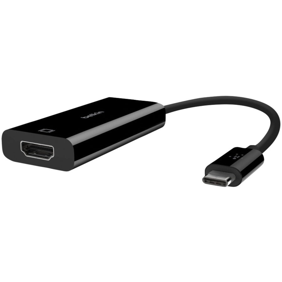 Belkin USB-C to HDMI Adapter Cable, 4k, video adapter - black - Thunderbolt 3/DisplayPort