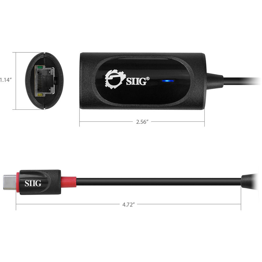 SIIG USB-C to Gigabit Ethernet Adapter - USB 3.0