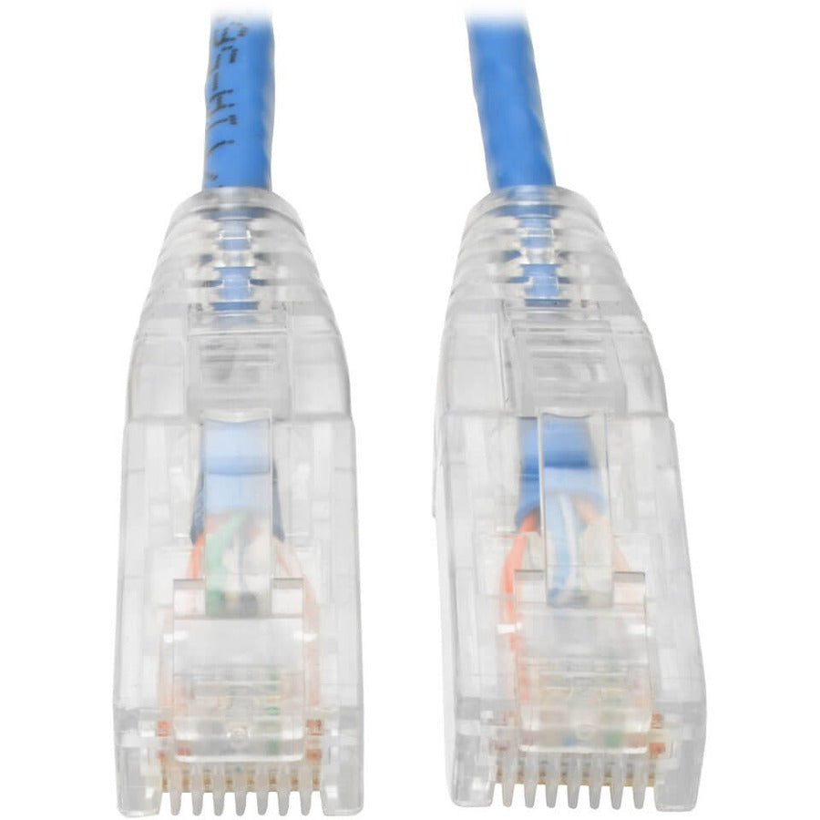 Eaton Tripp Lite Series Cat6 Gigabit Snagless Slim UTP Ethernet Cable (RJ45 M/M), PoE, Blue, 10 ft. (3.05 m)