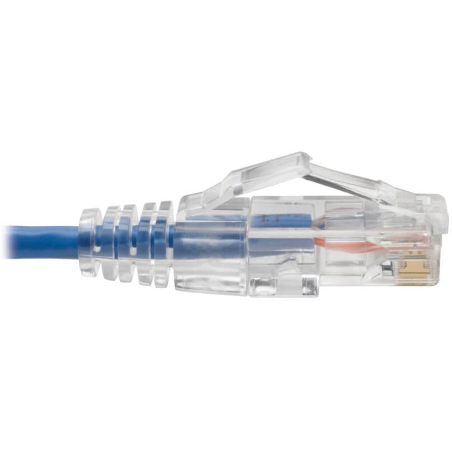 Eaton Tripp Lite Series Cat6 Gigabit Snagless Slim UTP Ethernet Cable (RJ45 M/M), PoE, Blue, 7 ft. (2.13 m)