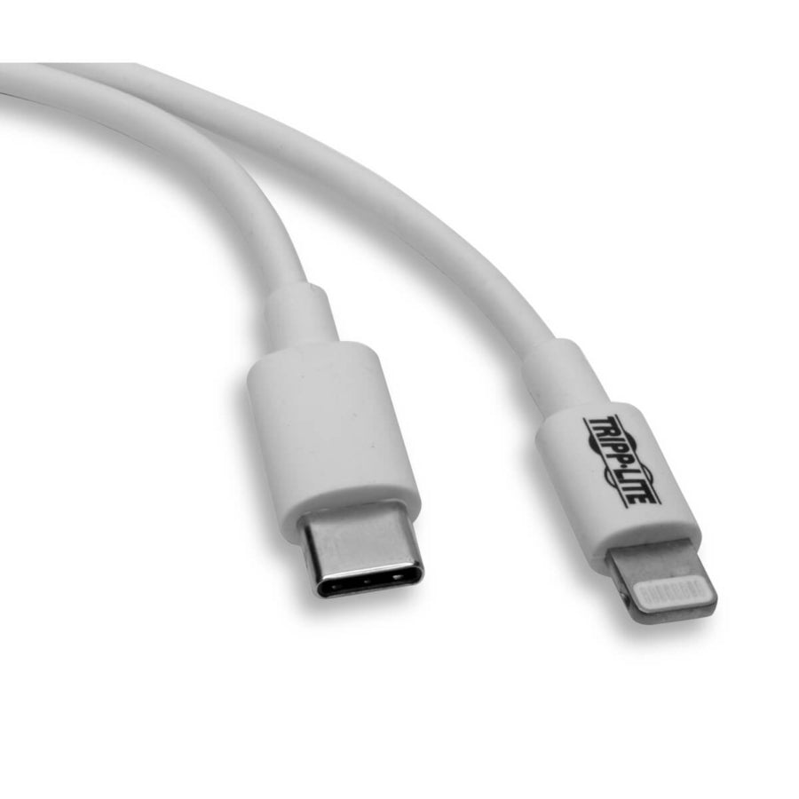 Eaton Tripp Lite Series USB-C to Lightning Sync/Charge Cable (M/M), MFi Certified, White, 3 ft. (0.9 m)