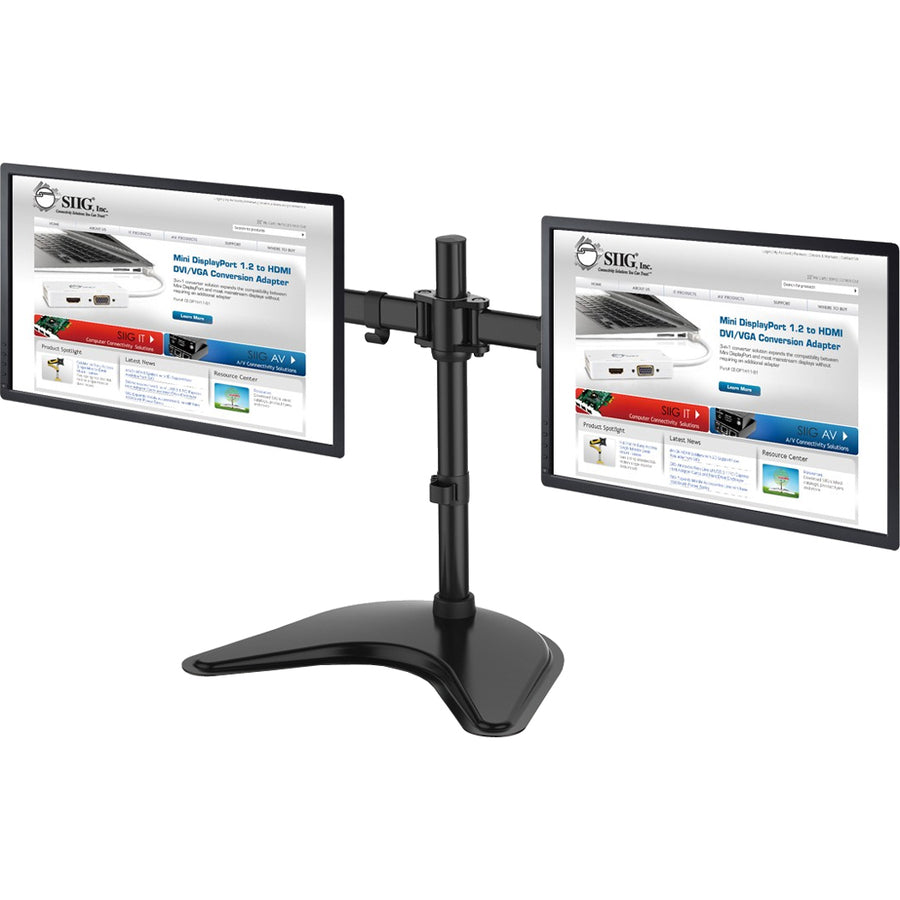 SIIG Articulated Freestanding Dual Monitor Desk Stand - 13