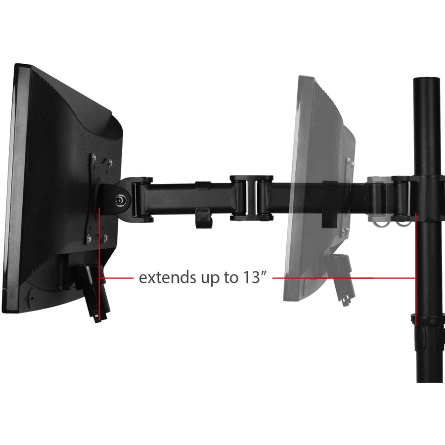 SIIG Articulated Freestanding Dual Monitor Desk Stand - 13