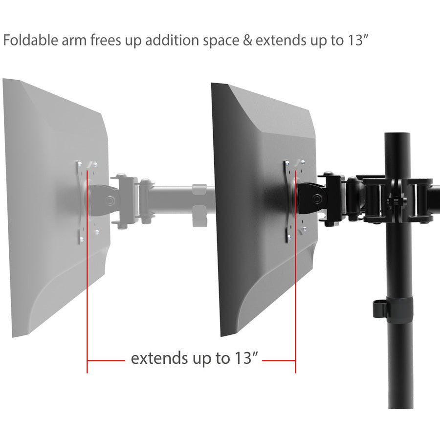 SIIG Articulated Freestanding Dual Monitor Desk Stand - 13